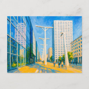 Cartes Pour Fêtes Annuelles Gratte-ciel et vie de rue - Varsovie huile sur toi