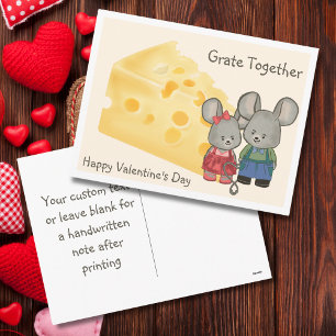 Cartes Pour Fêtes Annuelles Grattez Ensemble - Souris de la Saint-Valentin au