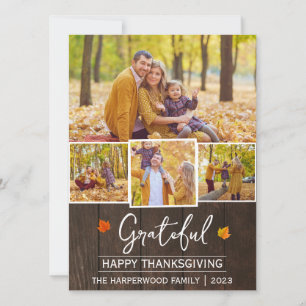 Cartes Pour Fêtes Annuelles Gratuit Simple bon thanksgiving Famille photo