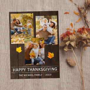 Cartes Pour Fêtes Annuelles Gratuit Simple bon thanksgiving Famille photo