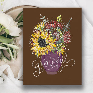 Cartes Pour Fêtes Annuelles Gratuit Thanksgiving Bouquet
