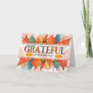 Cartes Pour Fêtes Annuelles Gratuit Thanksgiving Feuilles de l'aquarelle