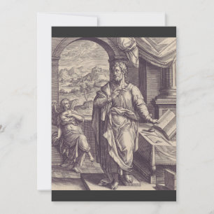 Cartes Pour Fêtes Annuelles Gravure de Saint Matthieu, Inspiration Divine