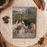 Cartes Pour Fêtes Annuelles Gray Boho Polka Point Christmas Gradient Full Phot<br><div class="desc">Cette carte de vacances en boho grise point de Noël dégradé pleine photo est parfaite pour votre accueil de vacances en bohème moderne inspiré de la ferme. La police de caractères rustique classique mais délicate dessinée à la main lui donne un aspect terreux vintage tout en le gardant mignon et...</div>
