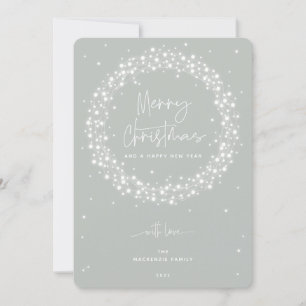 Cartes Pour Fêtes Annuelles Gray Geeen Éclairage Joyeux Noël