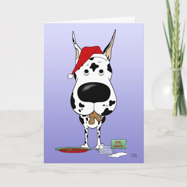 Cartes Pour Fêtes Annuelles Great Dane (Devant)