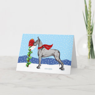 Cartes Pour Fêtes Annuelles Great Dane Christmas Mail Black