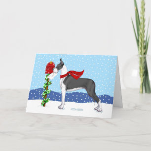Cartes Pour Fêtes Annuelles Great Dane Christmas Mail Mantle