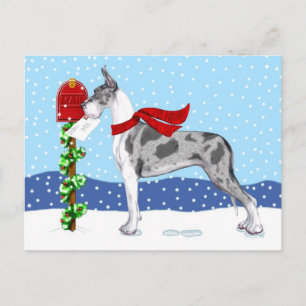 Cartes Pour Fêtes Annuelles Great Dane Christmas Mail Merle