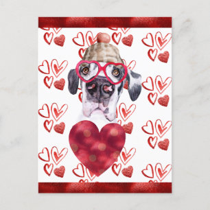 Cartes Pour Fêtes Annuelles Great Dane Hearts Amoureux des chiens Valentine Ca