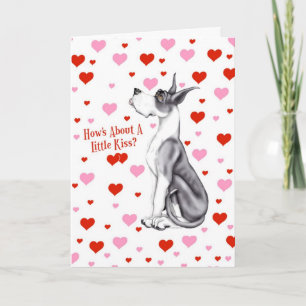 Cartes Pour Fêtes Annuelles Great Dane Mantle Saint Valentin Embrasse