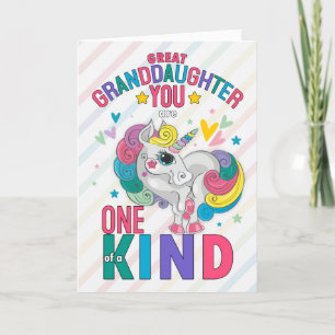 Cartes Pour Fêtes Annuelles Great Grandgirl Rainbow Unicorn Valentine