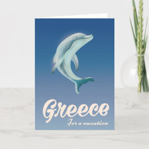 Cartes Pour Fêtes Annuelles Grèce pour une affiche de voyage dauphin vacances
