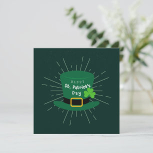 Cartes Pour Fêtes Annuelles Green and White Vintage Bonne St. Patrick's Day