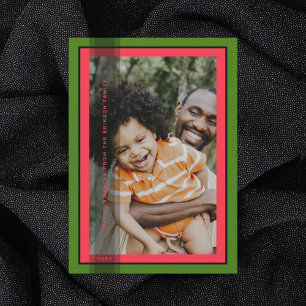 Cartes Pour Fêtes Annuelles Green Framed Holiday Card