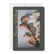 Green Gold Simple Photo Joyeux Noël