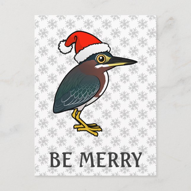 Cartes Pour Fêtes Annuelles Green Heron Père Noël (Devant)