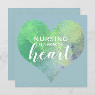 Cartes Pour Fêtes Annuelles Green Nursing est une oeuvre de coeur Valentine