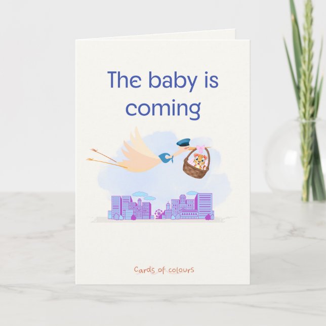 Cartes Pour Fêtes Annuelles Greeting card baby is coming  (Devant)