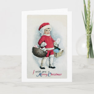 Cartes Pour Fêtes Annuelles Greeting card with Vintage Image