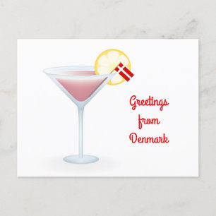 Cartes Pour Fêtes Annuelles Greetings From Denmark Cocktail Holiday Card