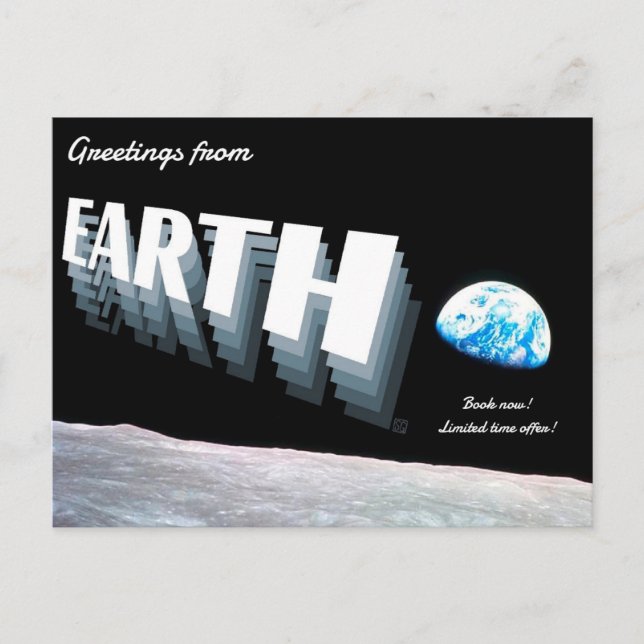 Cartes Pour Fêtes Annuelles Greetings from Earth Postcards (Devant)