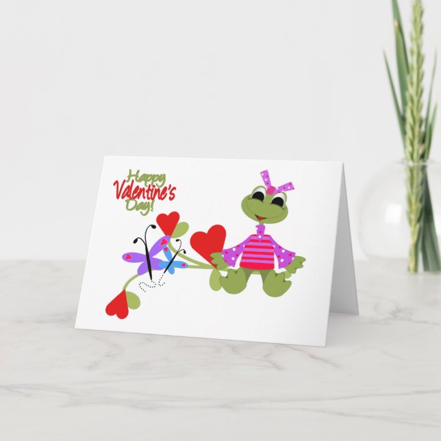 Cartes Pour Fêtes Annuelles Grenouille de Carte-Valentine (Devant)