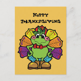 Cartes Pour Fêtes Annuelles Grenouille de la Turquie de thanksgiving
