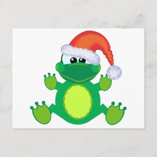 Cartes Pour Fêtes Annuelles grenouille de père Noël