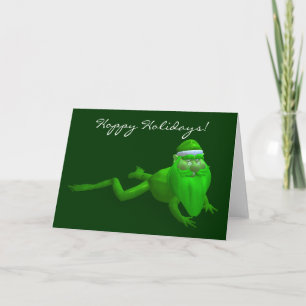 Cartes Pour Fêtes Annuelles Grenouille du Père Noël
