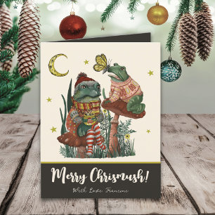 Cartes Pour Fêtes Annuelles Grenouille et crapaud noir Joyeux Noël