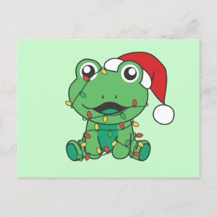Cartes Pour Fêtes Annuelles Grenouille Noël Animaux d'hiver Grenouilles de Noë