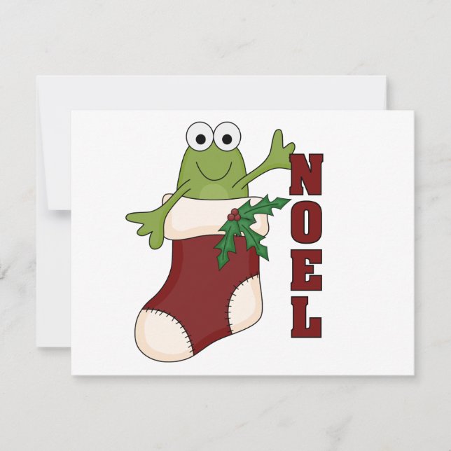 Cartes Pour Fêtes Annuelles Grenouille Noel Tshirts et cadeaux de vacances (Devant)