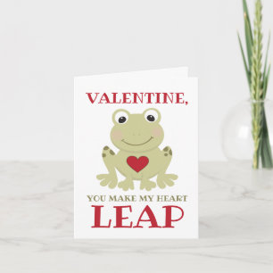 Cartes Pour Fêtes Annuelles Grenouille, tu fais mon bonhomme Valentine