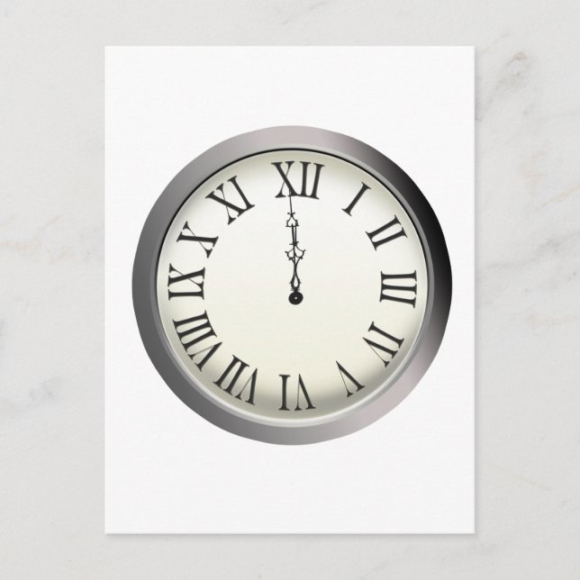 Cartes Pour Fêtes Annuelles Grève de minuit Nouvel An (Devant)