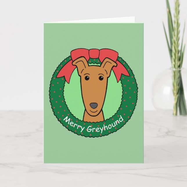Cartes Pour Fêtes Annuelles Greyhound (Devant)