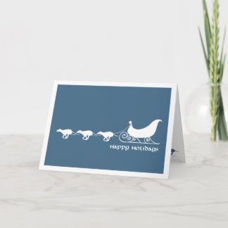 Cartes Pour Fêtes Annuelles Greyhounds Pulling Santa's Sleigh