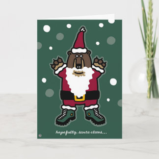Cartes Pour Fêtes Annuelles griffes de père Noël