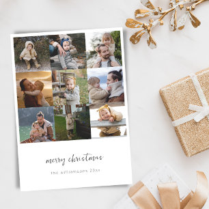 Cartes Pour Fêtes Annuelles Grille de 9 photos pour un Joyeux Noël minimaliste