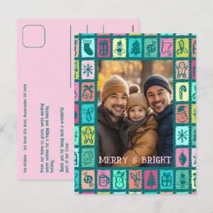 Cartes Pour Fêtes Annuelles Grille de Noël Fantaisiste Douce Personnalisée