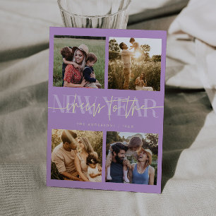 Cartes Pour Fêtes Annuelles Grille de photos Nouvel An Wisteria Lemon CHEERS