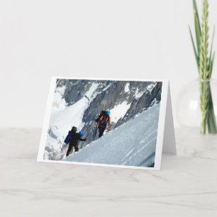Cartes Pour Fêtes Annuelles Grimpeurs sur le Mont Blanc, France