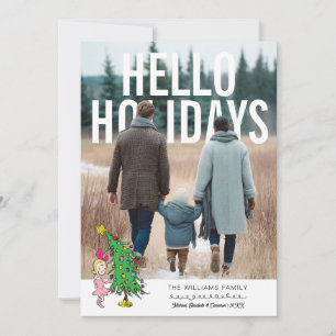 Cartes Pour Fêtes Annuelles Grinch Cindy Lou Who Photo Personnalisée