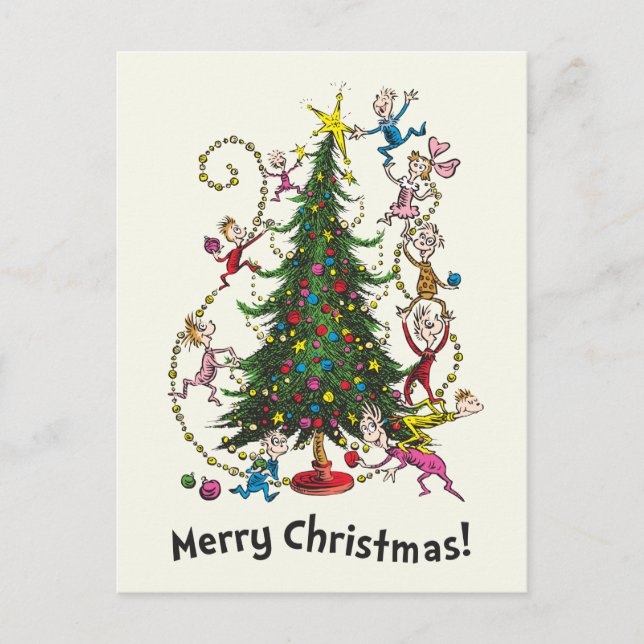 Cartes Pour Fêtes Annuelles Grinch classique | Arbre de Noël (Devant)