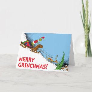 Cartes Pour Fêtes Annuelles Grinch classique Grinch et Reindeer Max