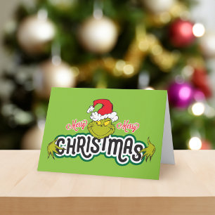 Cartes Pour Fêtes Annuelles Grinch Classique Joyeux Joyeux Noël