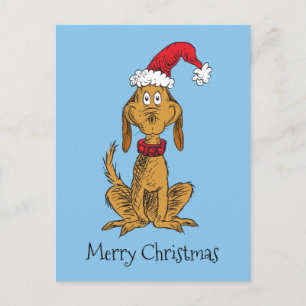Cartes Pour Fêtes Annuelles Grinch Classique Max - Chapeau de Père Noël