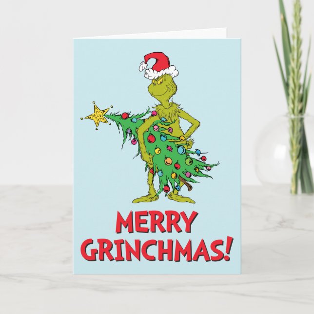 Cartes Pour Fêtes Annuelles Grinch classique | Naughty (Devant)