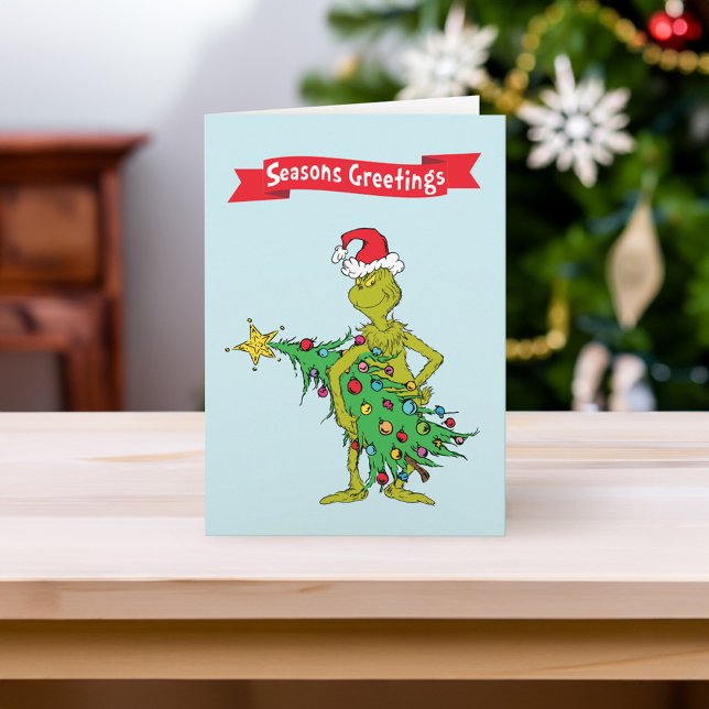 Cartes Pour Fêtes Annuelles Grinch classique | Naughty (Card on table)