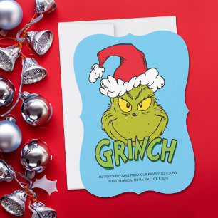 Cartes Pour Fêtes Annuelles Grinch classique   Naughty ou Nice